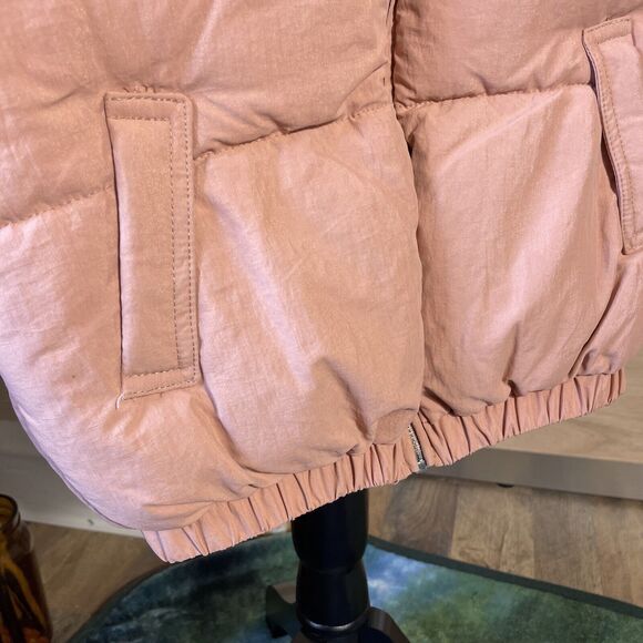 FOREVER 21 GIRLS PUFFER JACKET PINK SIZE 5/6 FULL ZIP - Picture 4 of 7